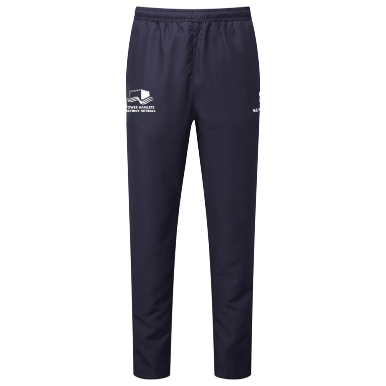 TOWER HAMLETS DISTRICT NETBALL RIPSTOP TRACK PANT NAVY - women's