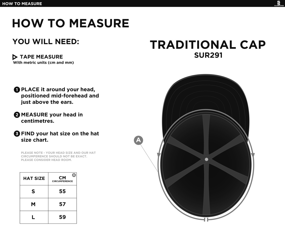 TOWER HAMLETS DISTRICT Traditional English Cap Navy - Size Guide