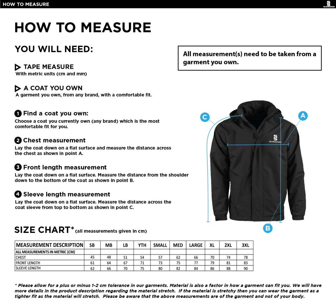 TOWER HAMLETS DISTRICT Dual Fleece Lined Jacket : Navy - Size Guide